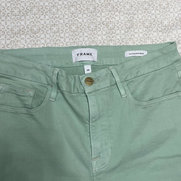 Frame Le Crop Mini Boot High Waist Raw Hem Jeans - Picture 8 of 12